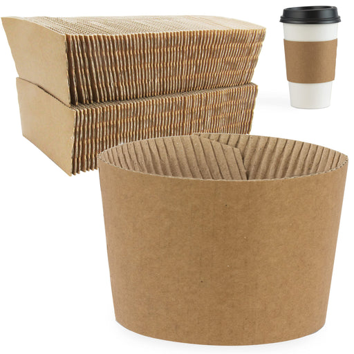 Coffee cup sleves kraft blank 12 -24 oz cs/1000