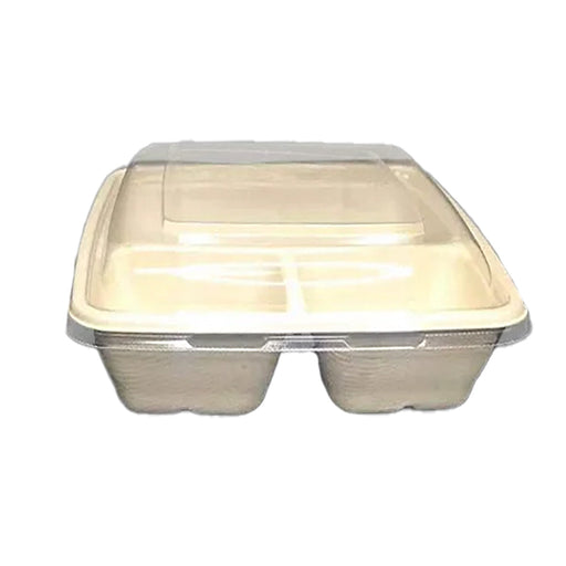 3 Compartment Bagasse Container