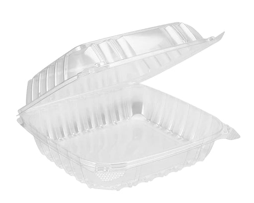Clearseal hinged lid plastic container cs/250